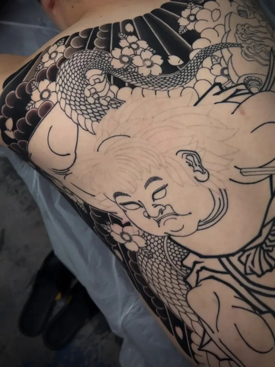 타샵라인 명암작업