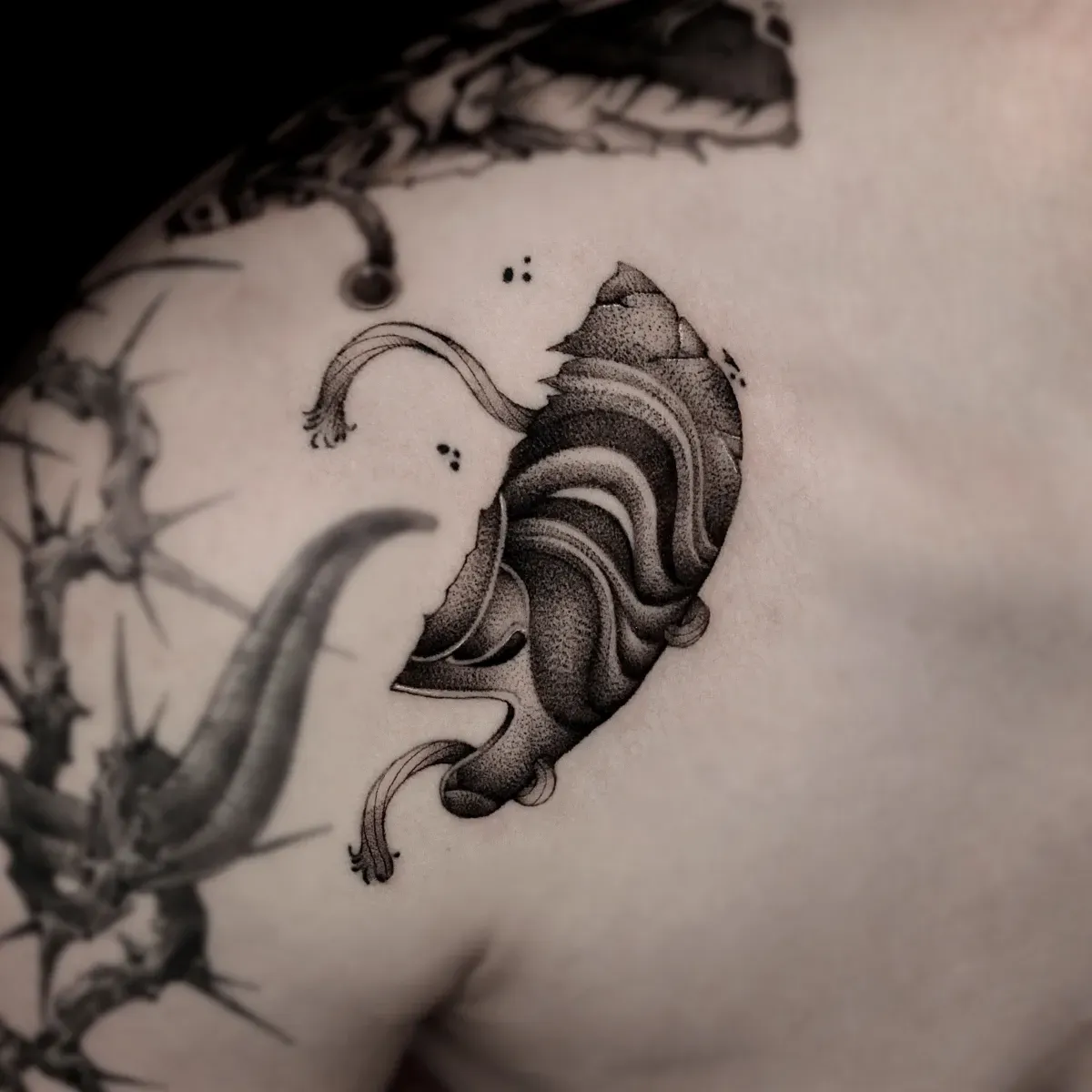 한야 하회탈 가면 블랙워크 타투 - 1