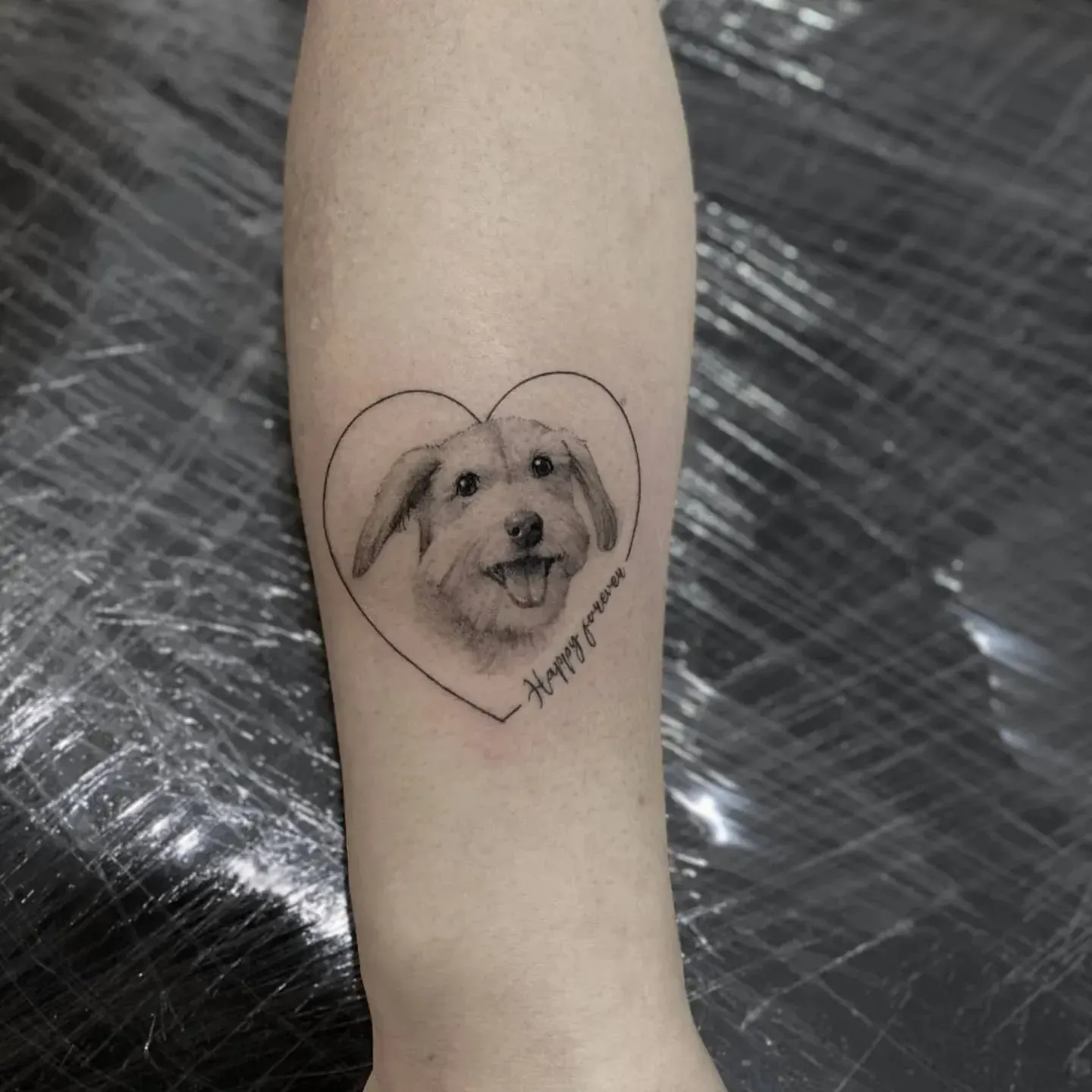 하트와 강아지의얼굴 타투 일기!