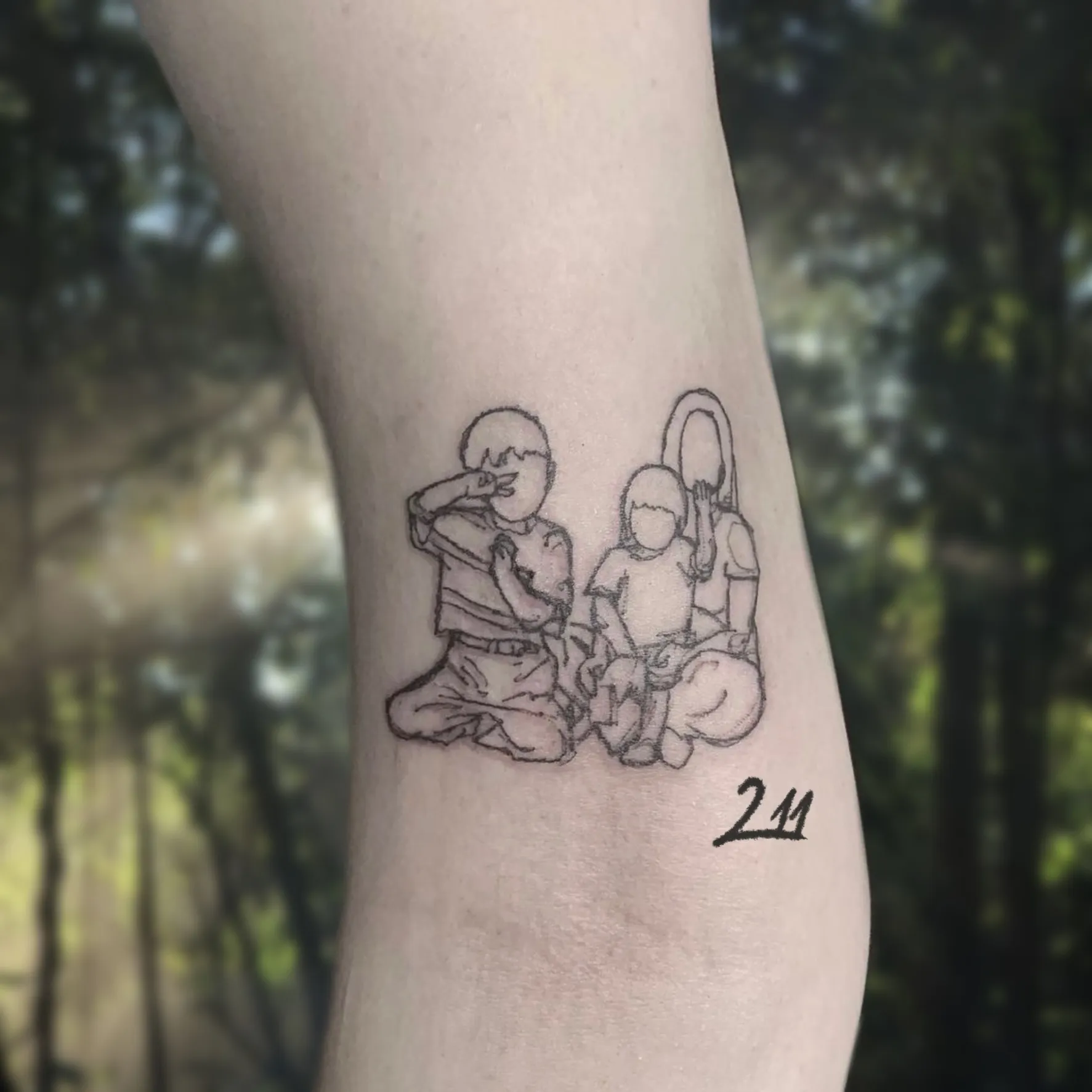 가족사진 타투 - 1