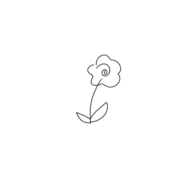 낙서 꽃 타투