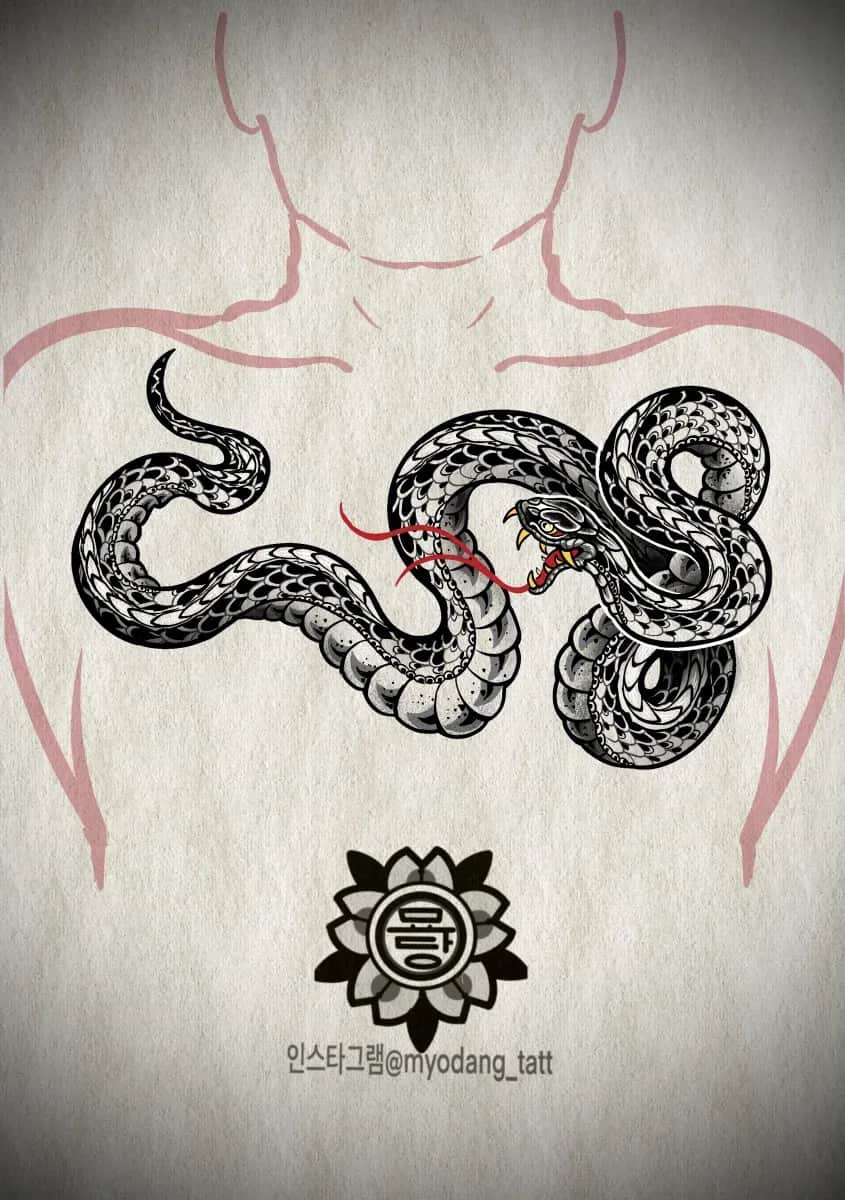 묘당타투 뱀