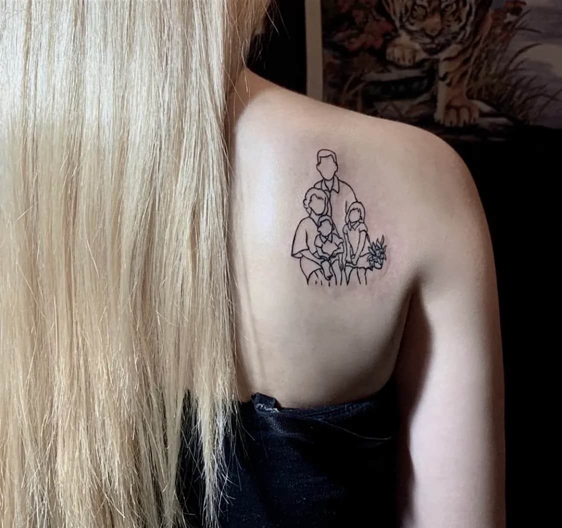 (인천타투/구월동타투) 가족사진 타투