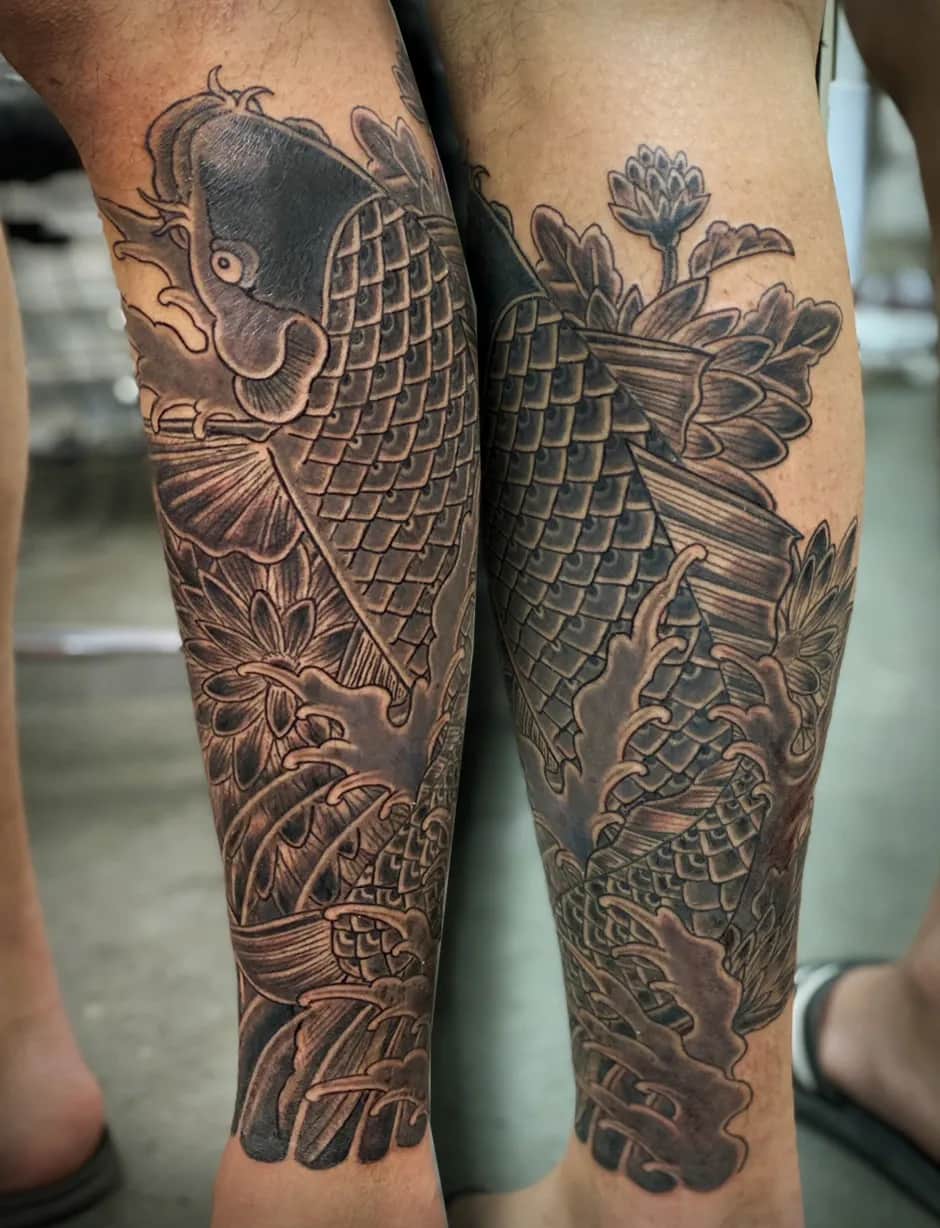 노잔디 타투 - 종아리 이레즈미