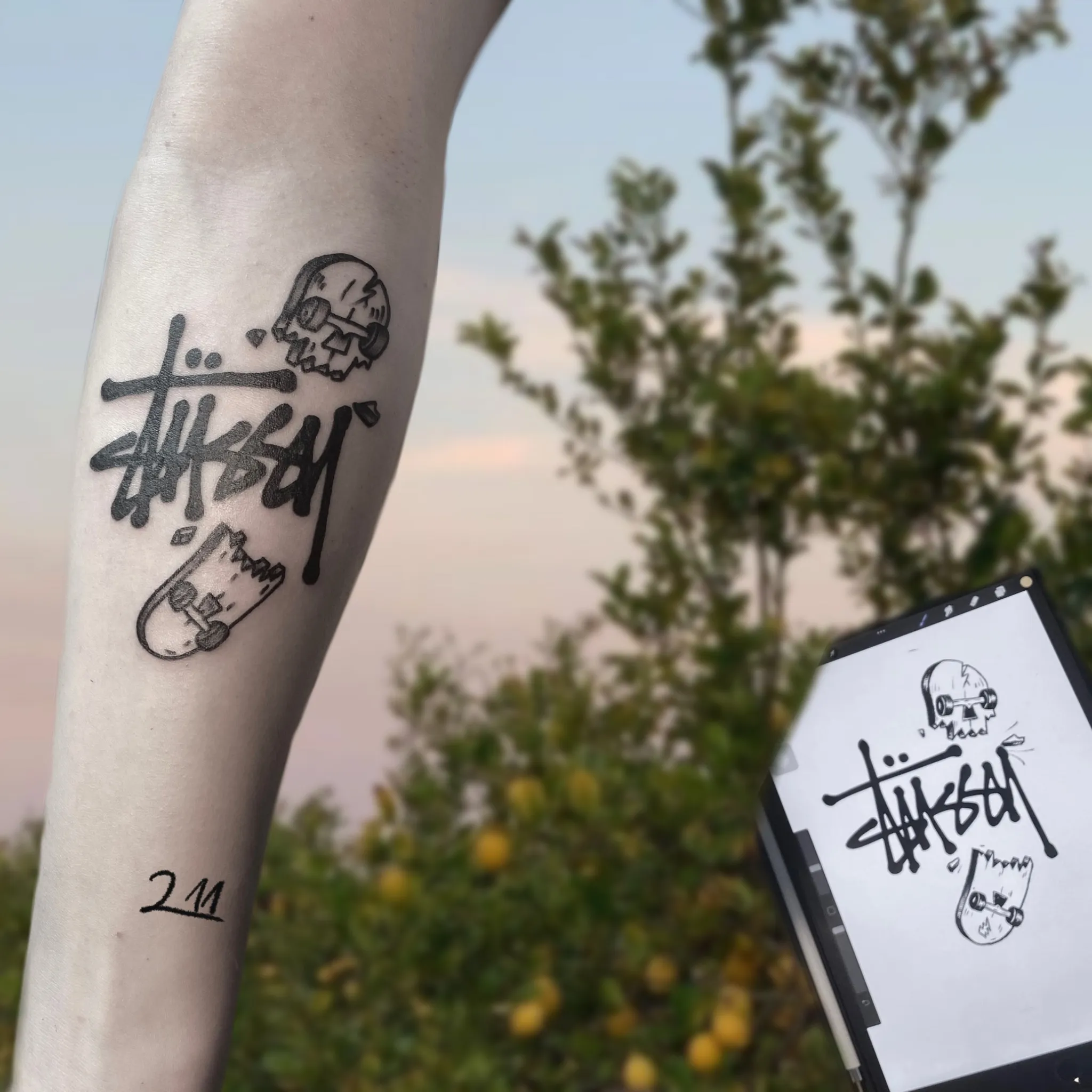 스투시 로고 타투 - 1