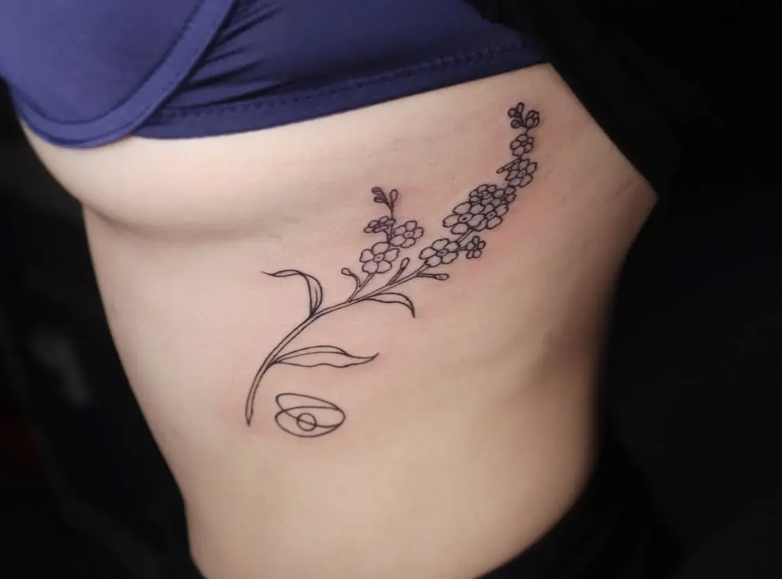 꽃 과 진주 라인워크