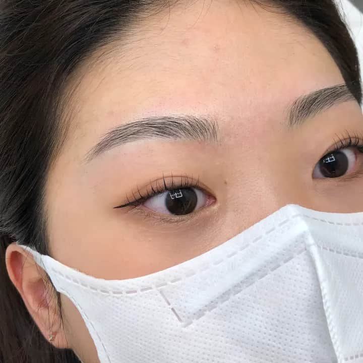 청순무드 자연눈썹 직후