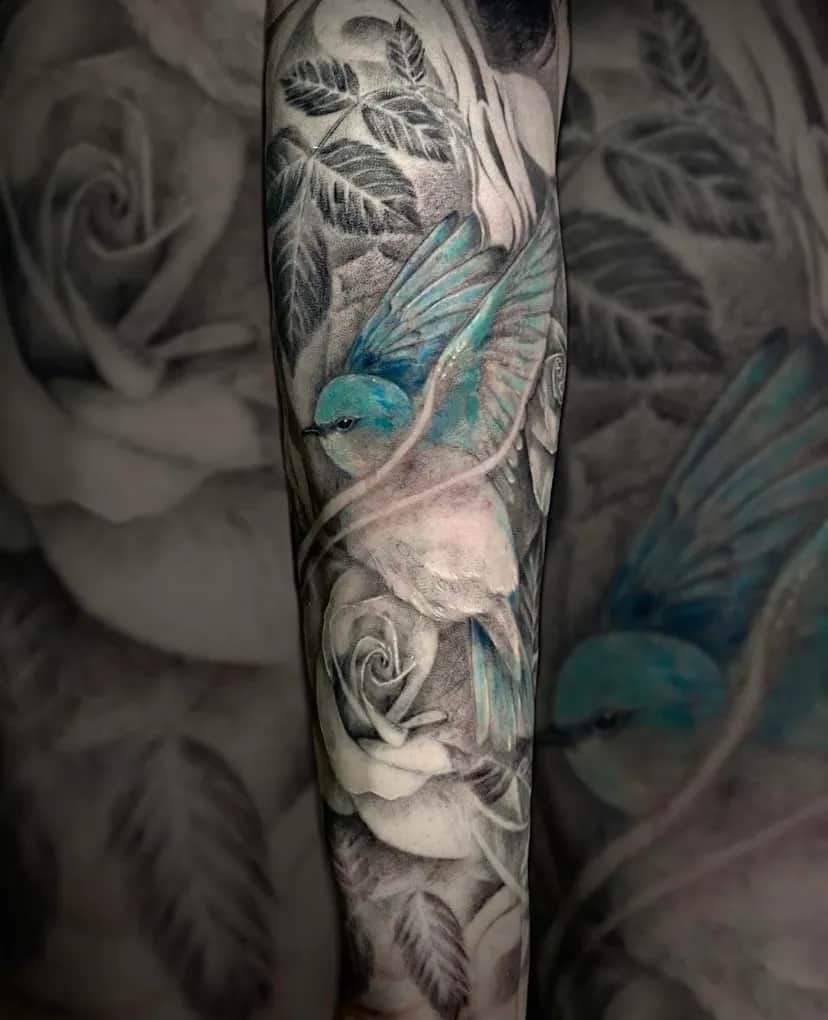 부산타투 서면타투 블랙엔그레이 팔타투