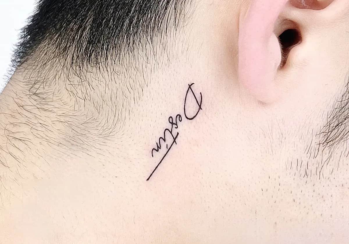 인천타투 주안타투 레터링타투 목타투 귀타투