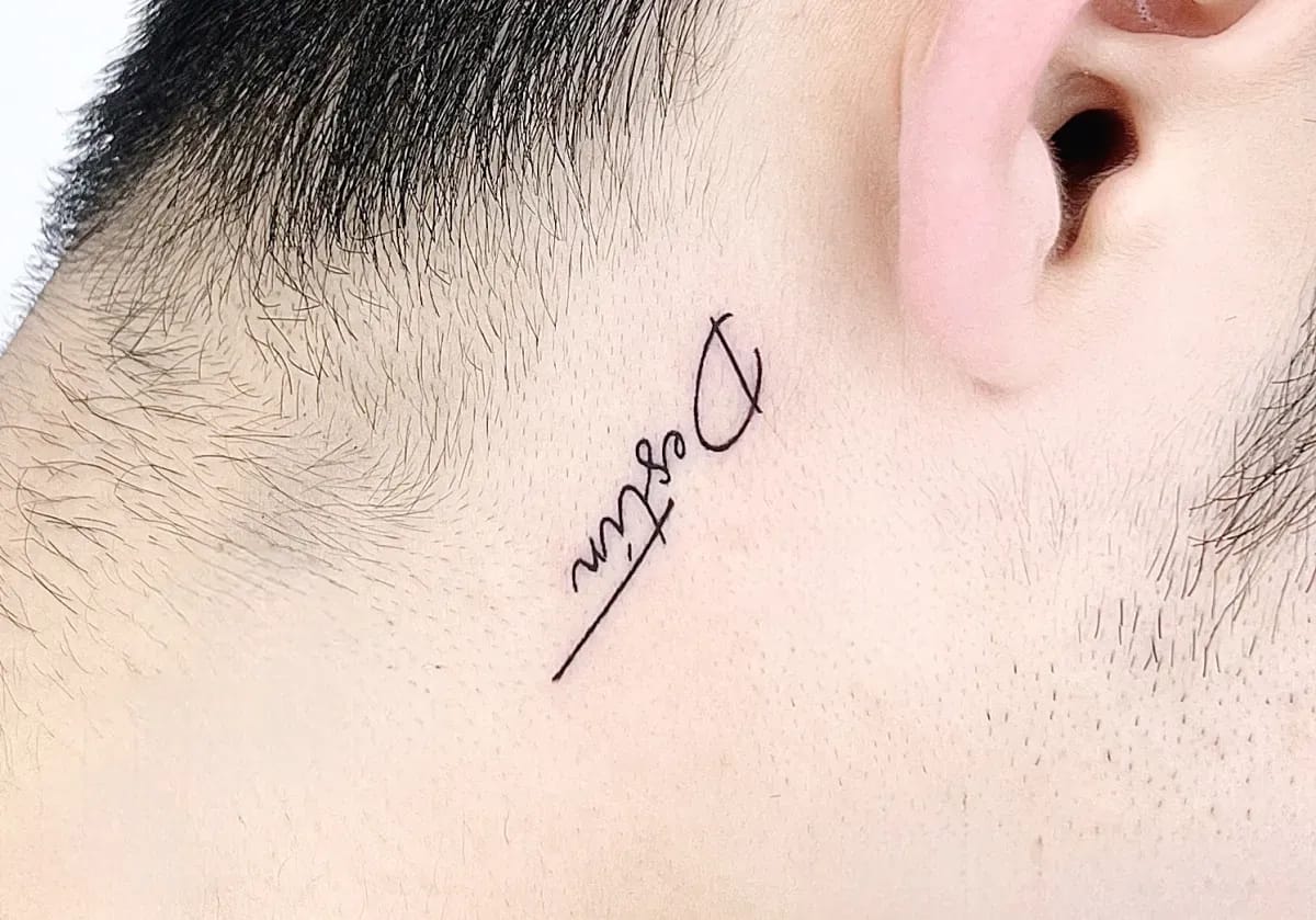 인천타투 주안타투 레터링타투 목타투 귀타투