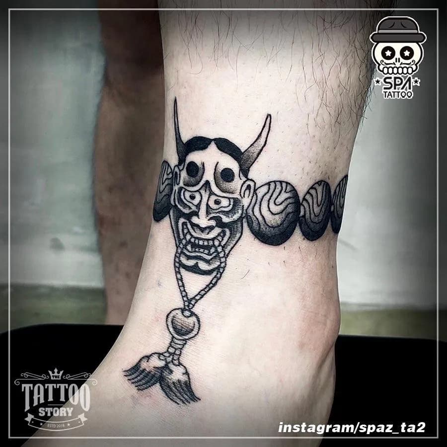 발목 한야 염주 타투 - 1