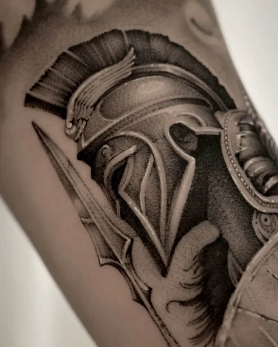 검투사 신화 블랙워크 타투