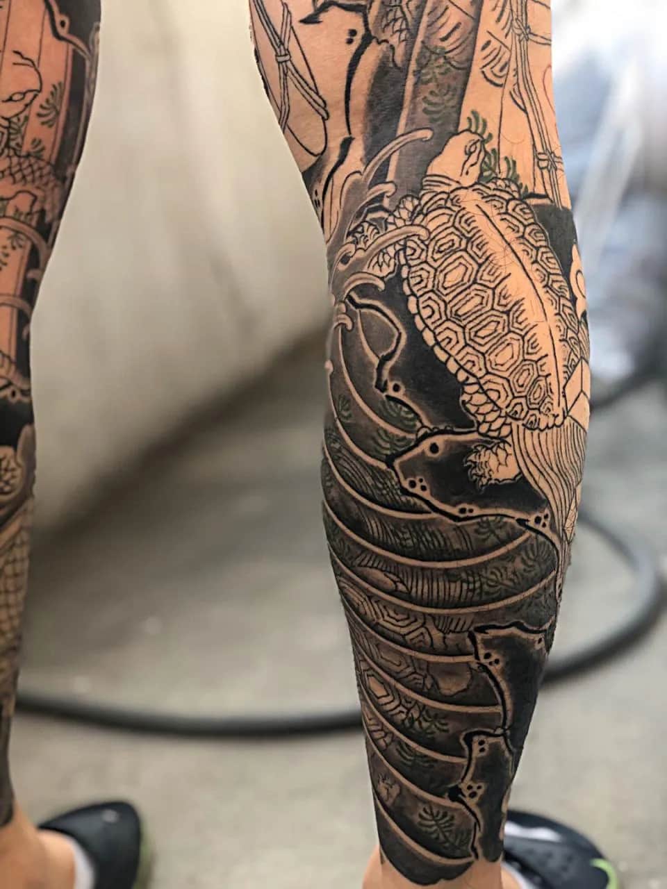 노잔디 타투 - 종아리 이레즈미