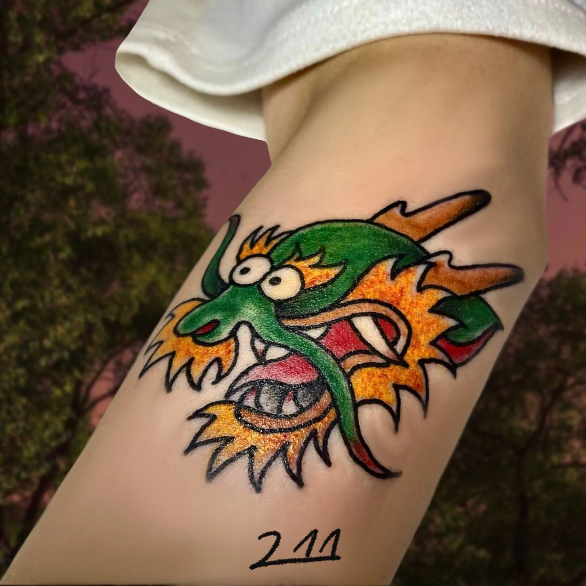 올드스쿨 용 타투 - 1