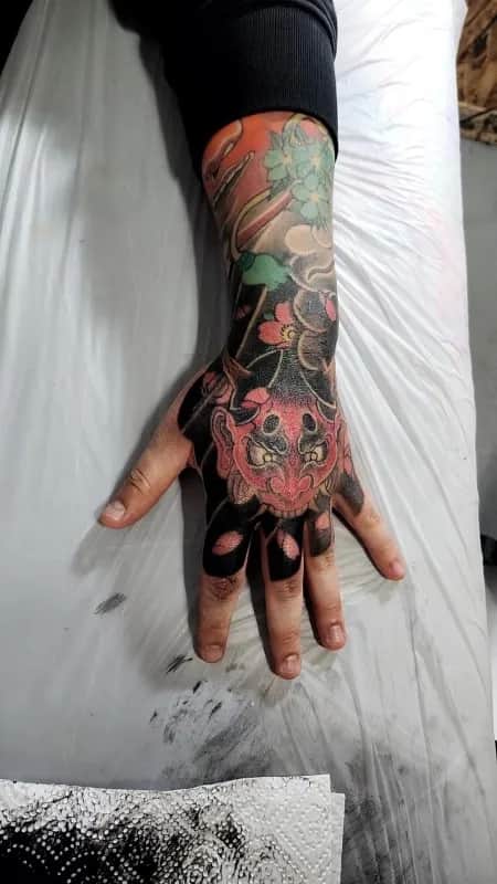 손등연장완성. 대구타투, 대구이레즈미, 대구타투잘하는곳, 대구이레즈미잘하는곳