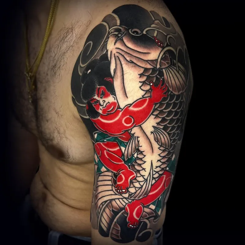 킨타로 잉어 반팔