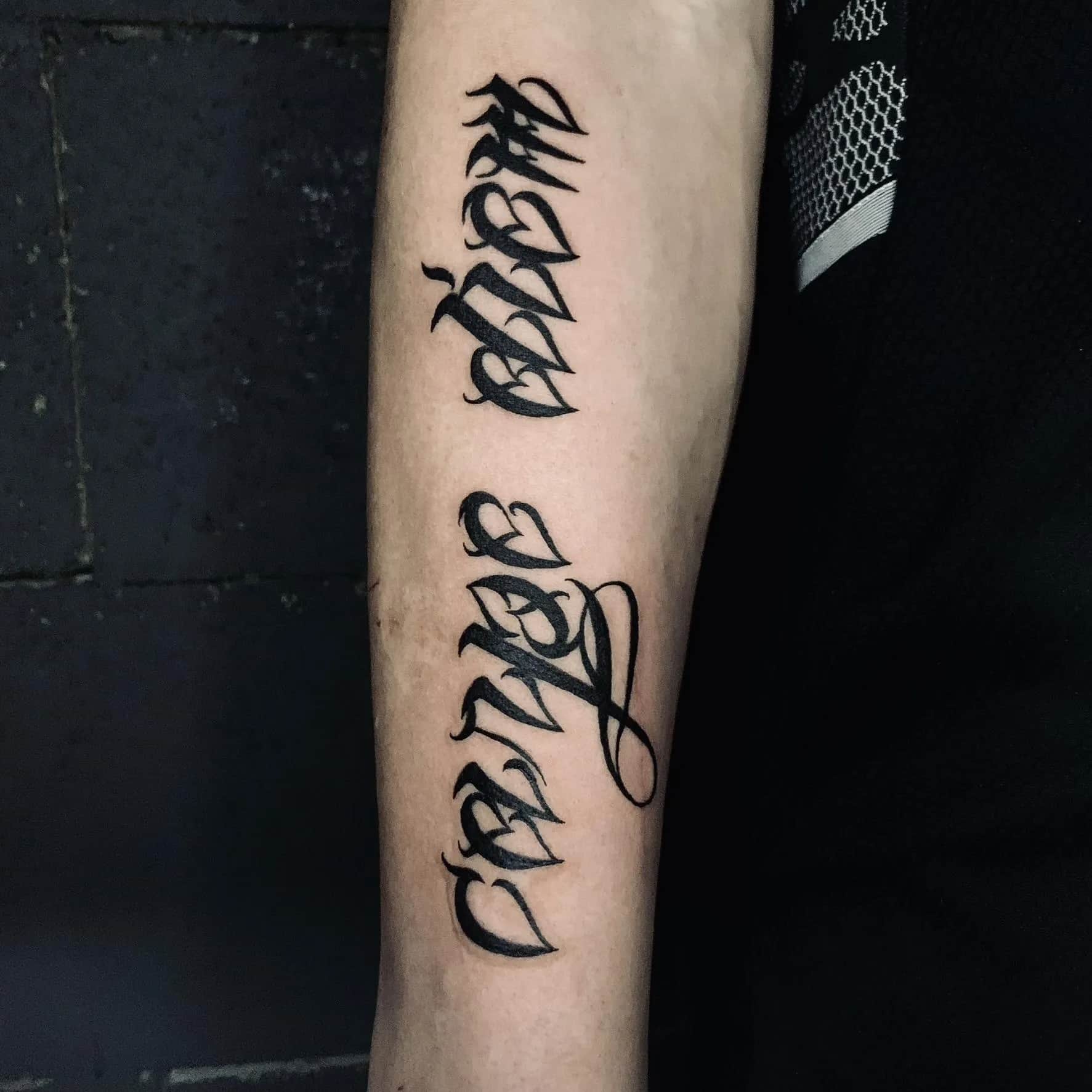 (인천타투/구월동타투)레터링 타투