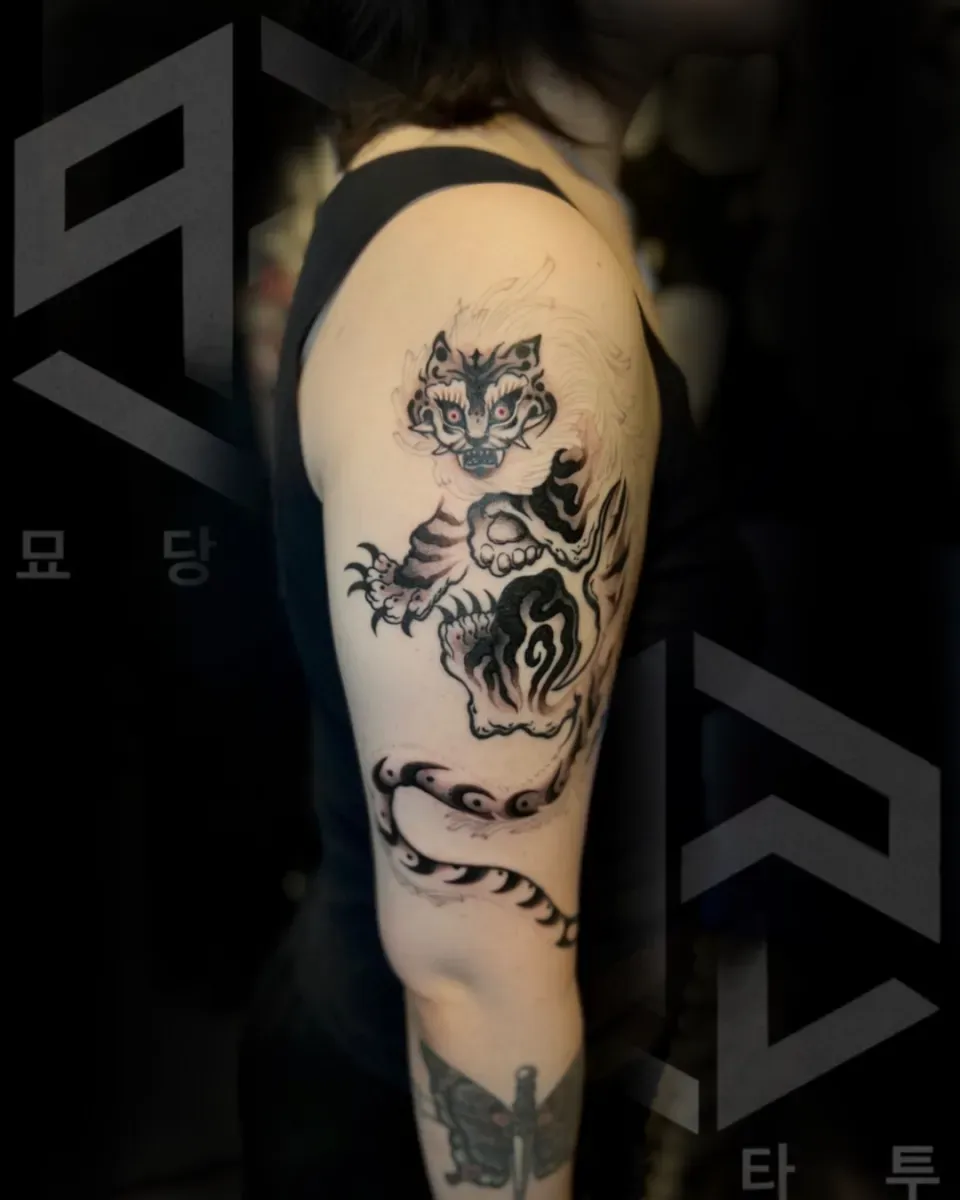 장산범, 호랑이