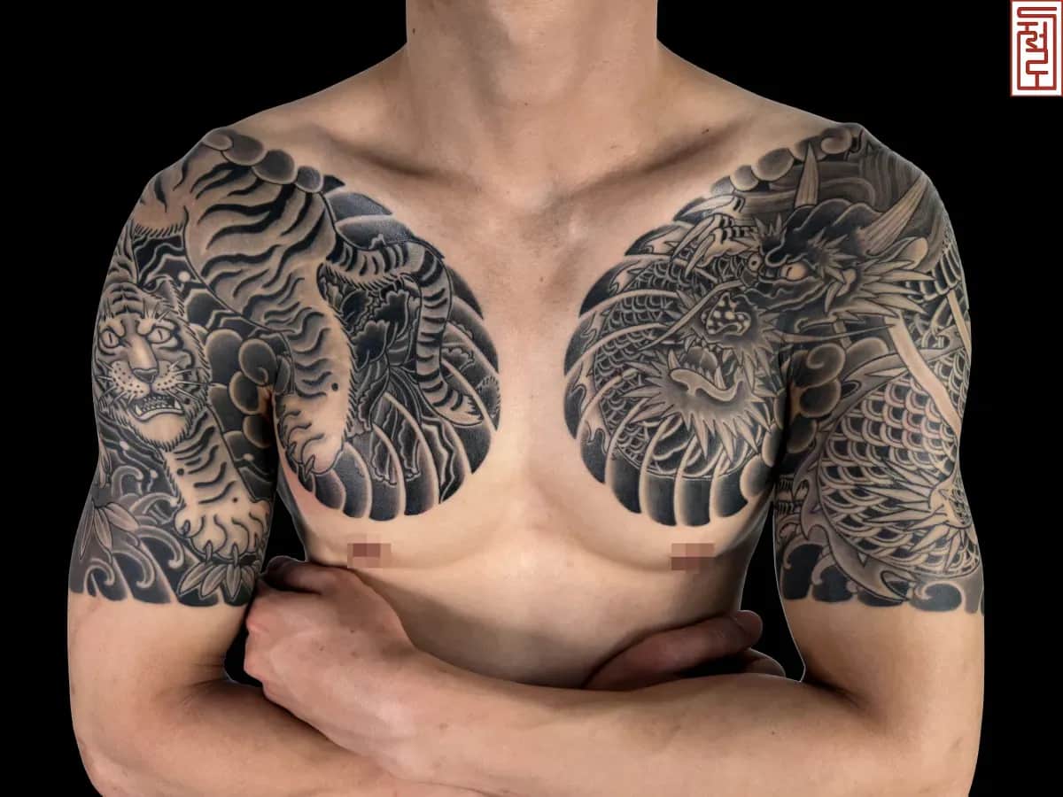 가슴반팔타투 용호상박 이레즈미 부천타투 제로타투