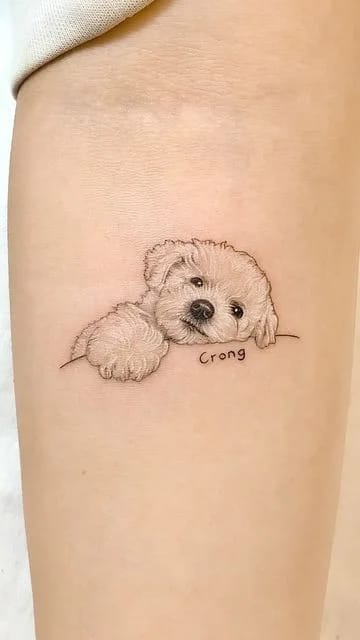 자연스럽게 어우러지게 표현한 펫 타투