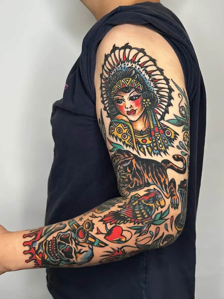 인천 올드스쿨타투 긴팔타투🤟🏻