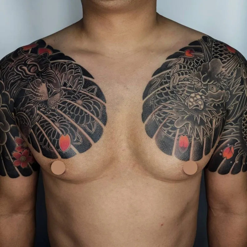 이레즈미 양가슴반팔 용타투 호랑이타투 잉어타투 부천타투 인천타투 시흥타투 제로타투
