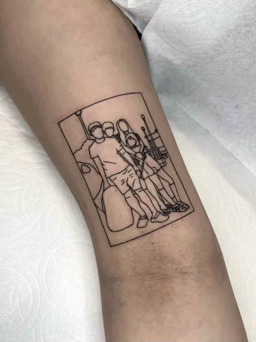 가족타투 라인워크