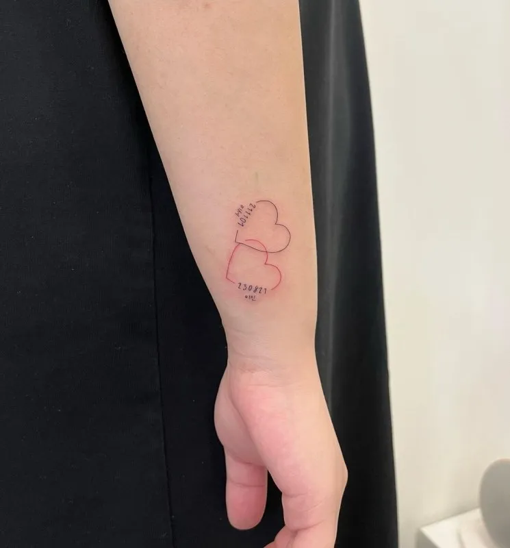 가족타투 하트타투 - 1