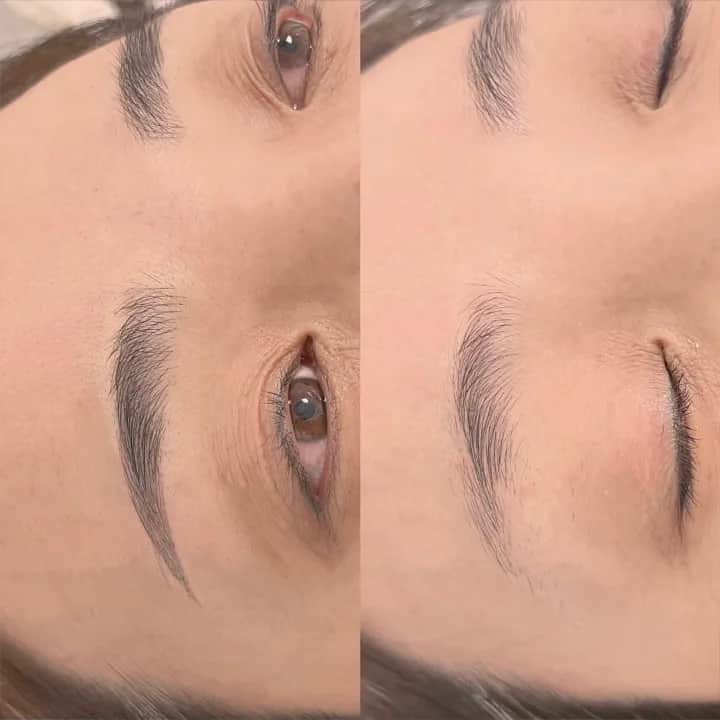 짙은 눈썹에 자연스럽게 뒷모 증가