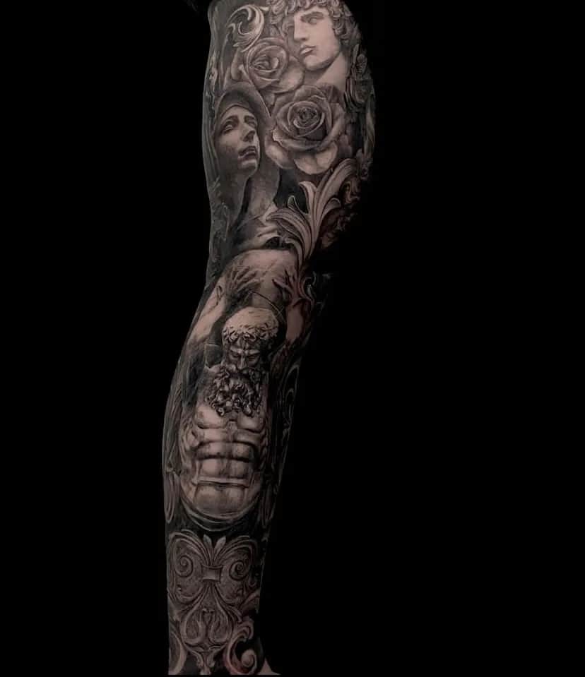 부산타투 서면타투 다리타투 블랙엔그레이