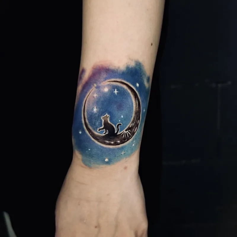 (인천타투/구월동타투)고양이 타투 커버업