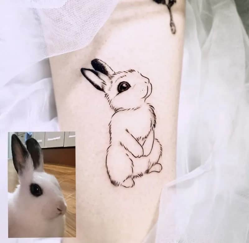 부산타투 서면타투 토끼타투 동물타투 감성타투 미니타투