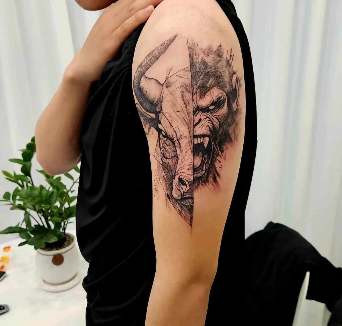 황소자리 & 원숭이띠 타투