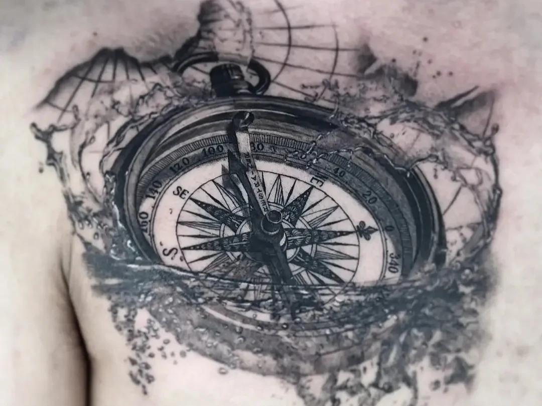 나침반 타투