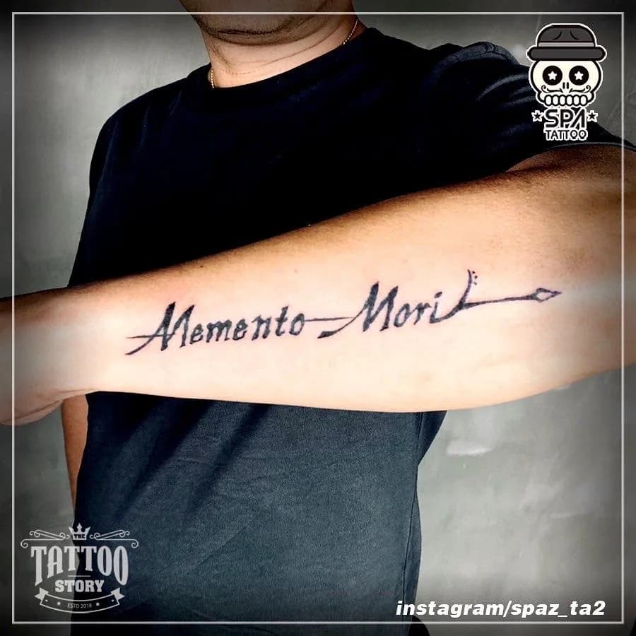 메멘토모리 레터링 타투 - 1