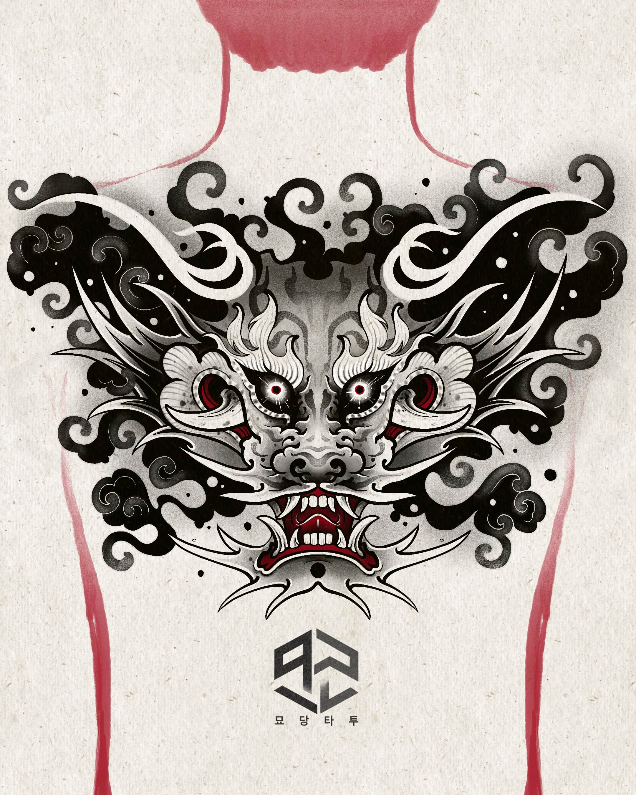 묘당, 용 등 반판