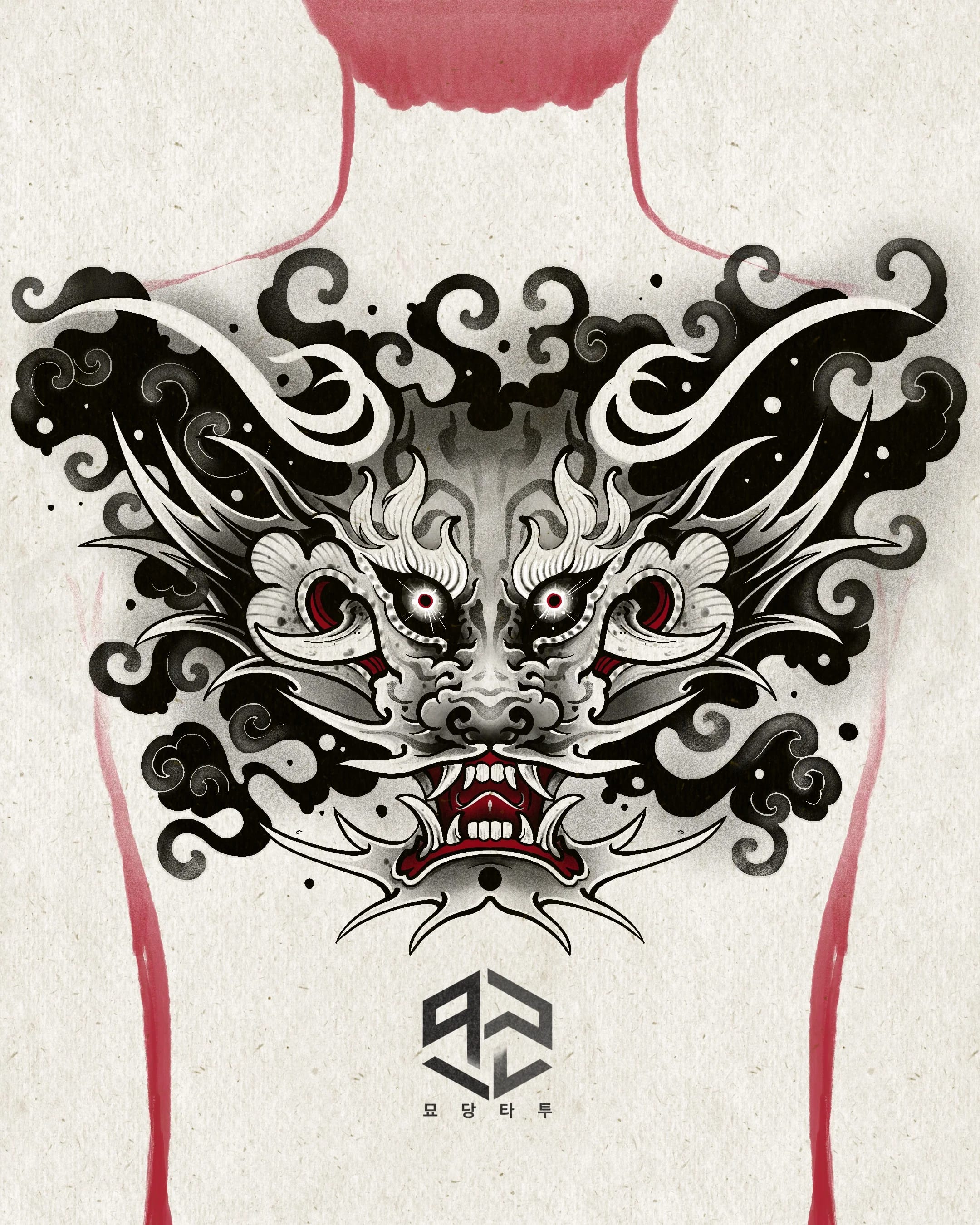 묘당, 용 등 반판