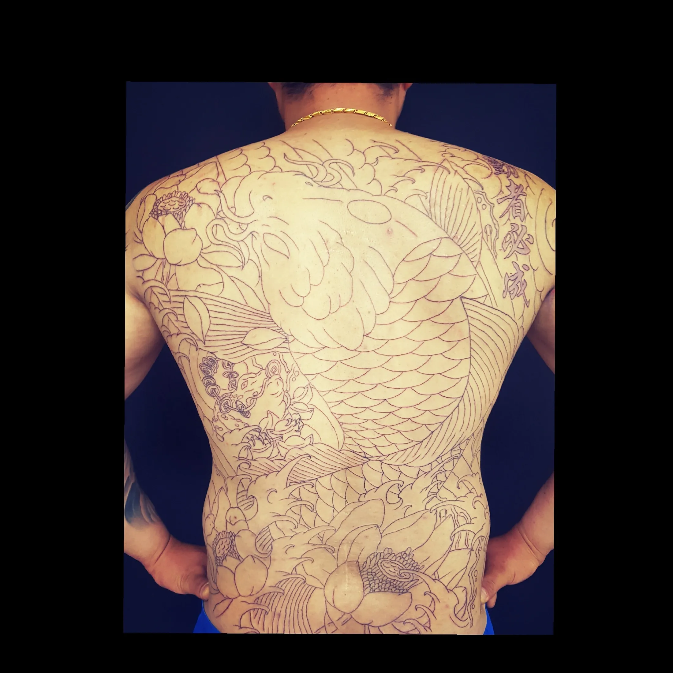 등판타투 라인작업 - 1