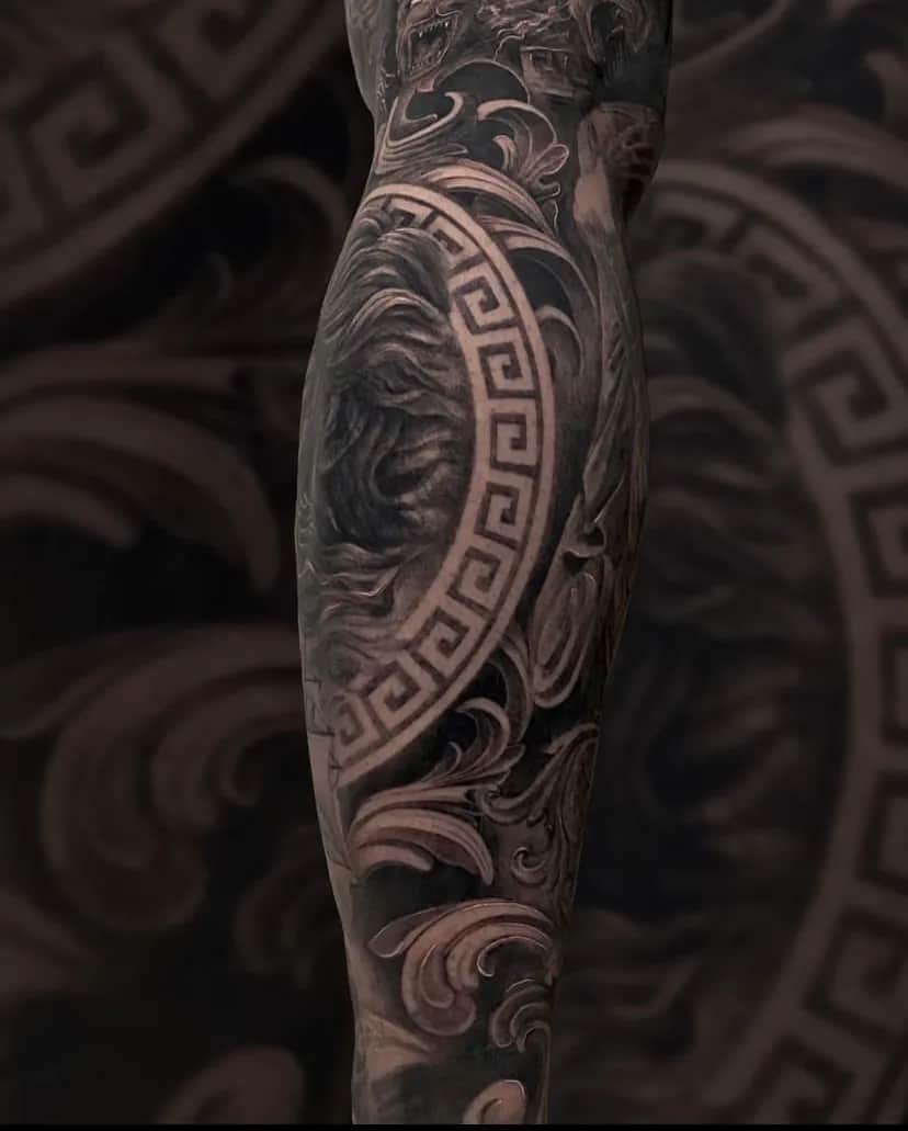 부산타투 서면타투 긴다리타투 블랙엔그레이타투