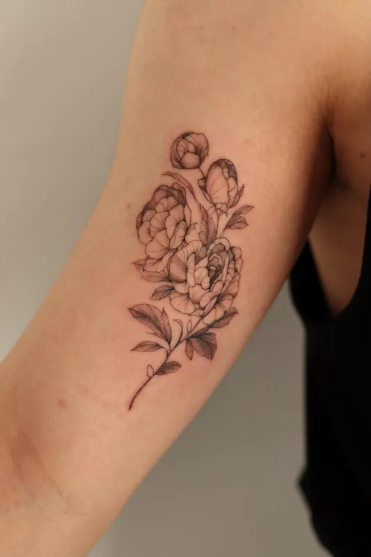 홍대타투, 꽃타투, 작약타투, 장미타투, 서울타투, 타투, tattoo, girltattoo, flowertattoo, rosetattoo, seoultattoo, hongdaetattoo