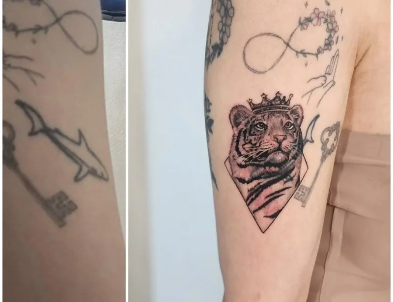 전주타투커버업타투호랑이타투