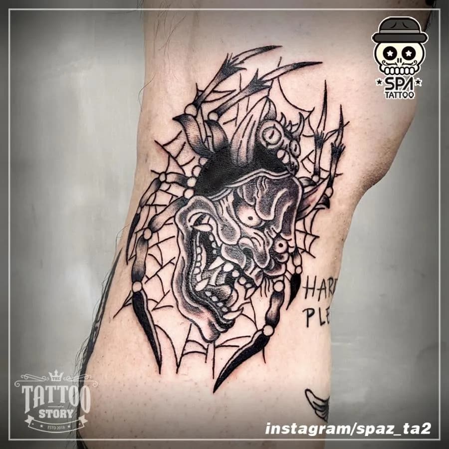 힌야 거미 올드스쿨 타투 - 1