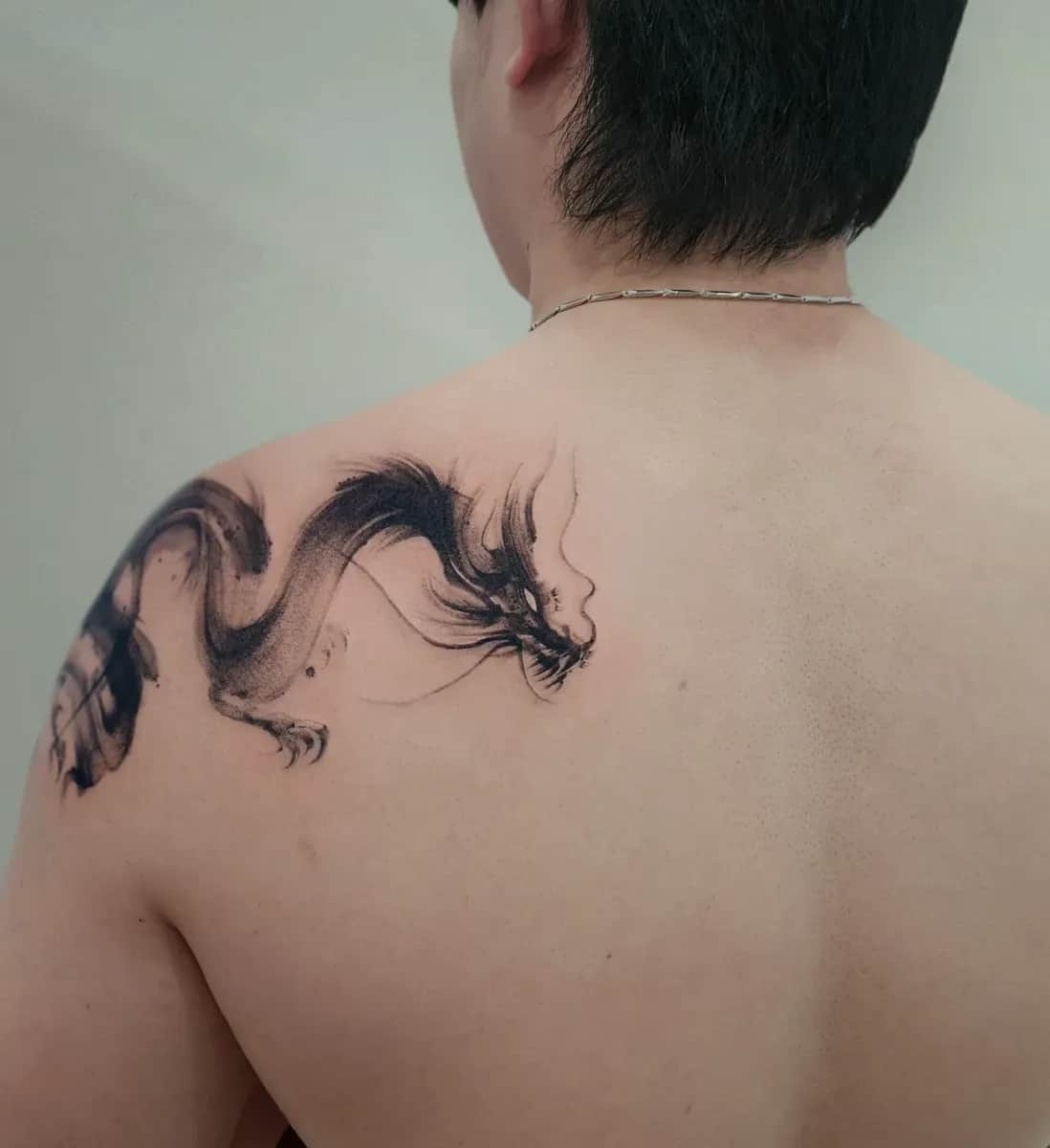 동양화 용 타투