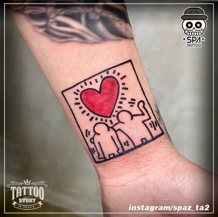 키스해링 두들 타투 - 1