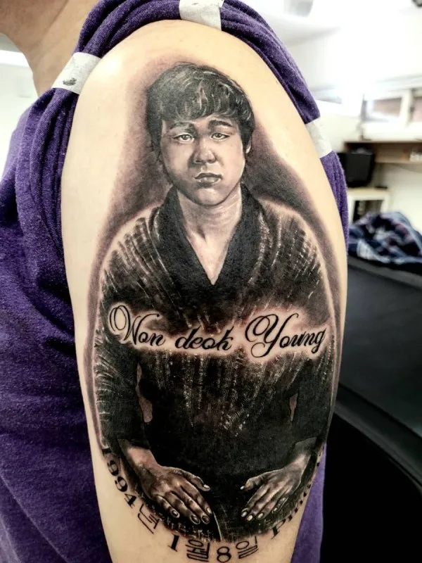 a portrait tattoo