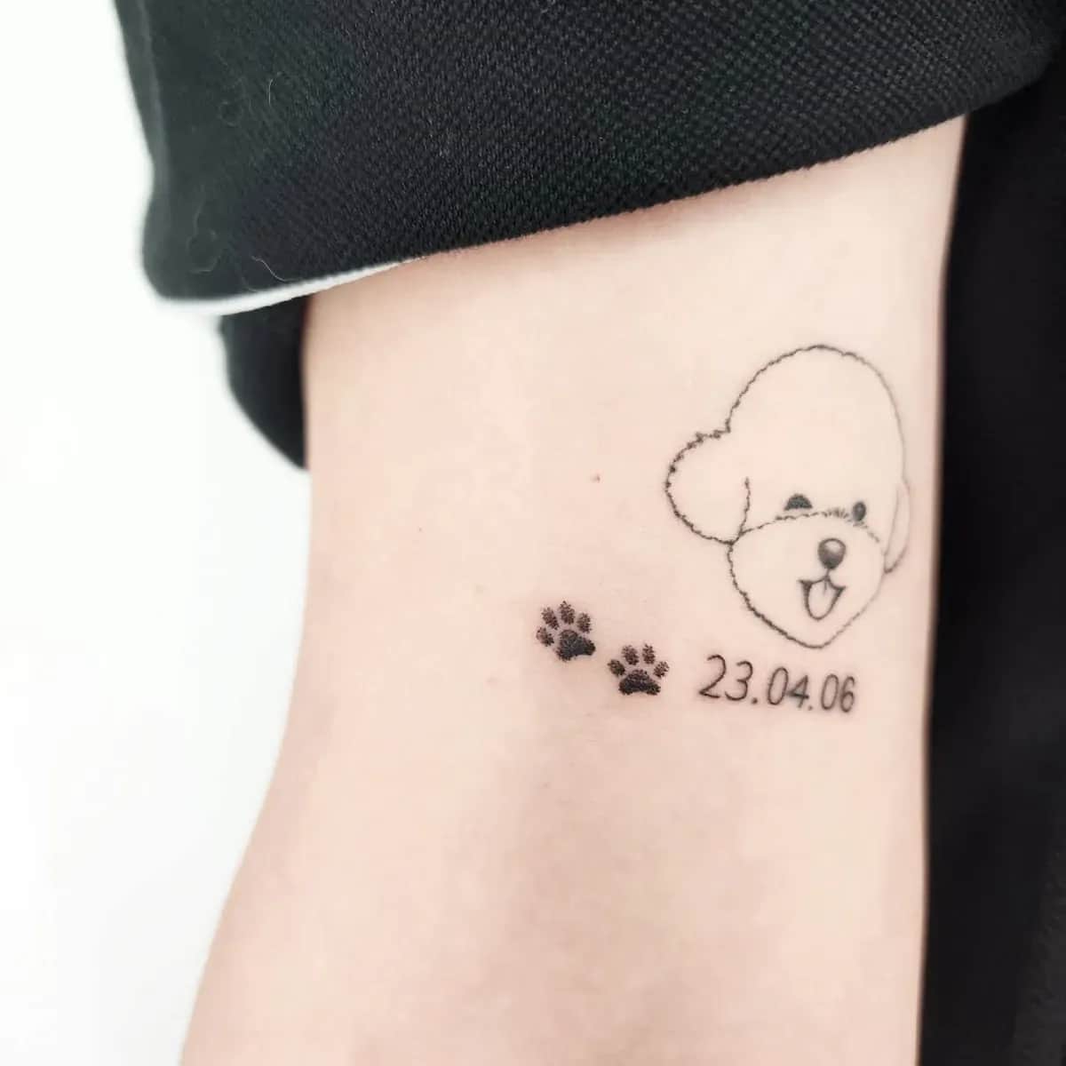 강아지 발바닥 타투