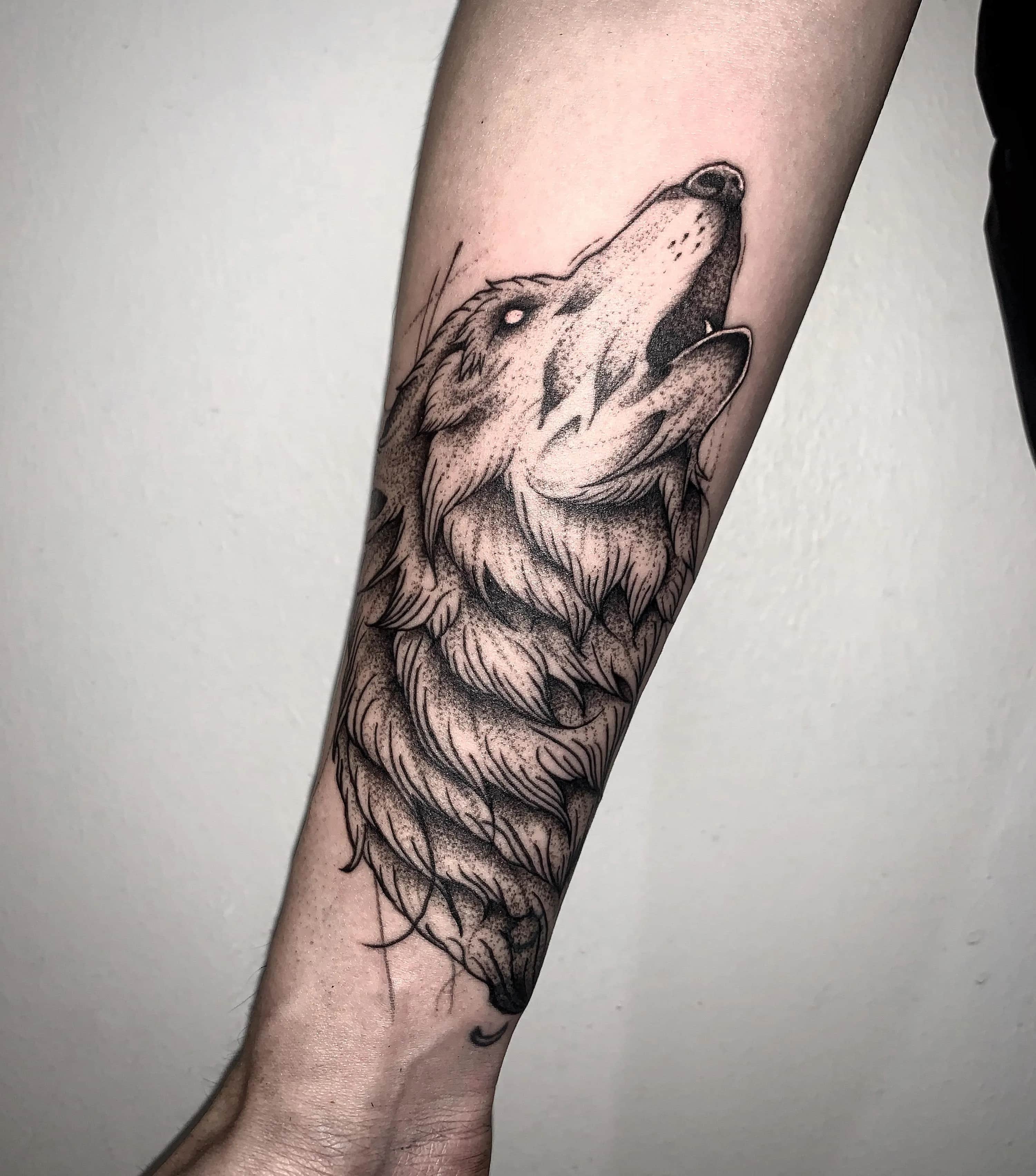(인천타투/구월동타투)늑대 타투