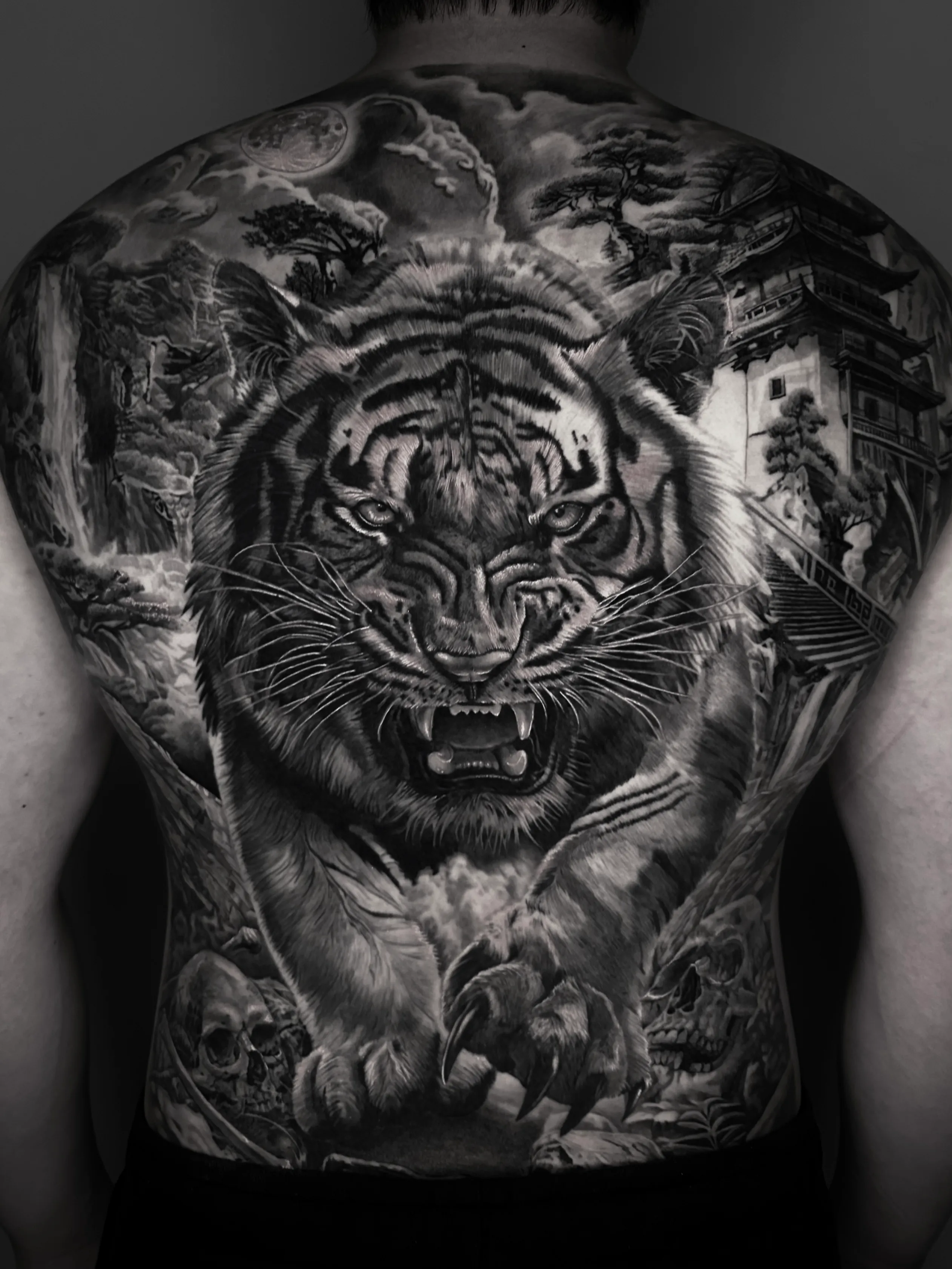 호랑이 등판 작업