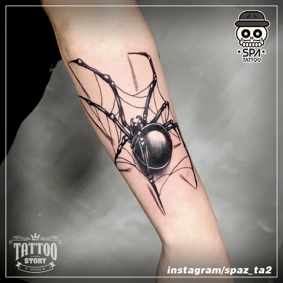 블랙워크 거미 타투 - 1