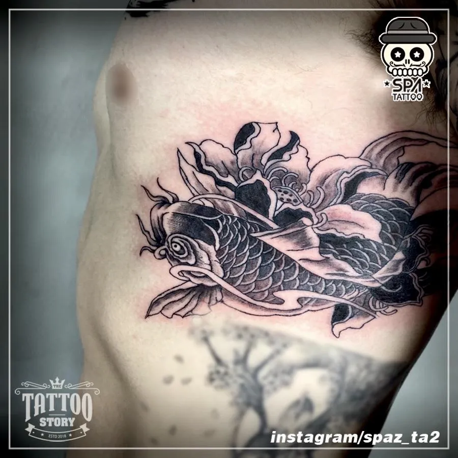 옆구리 잉어 이레즈미 타투 - 1